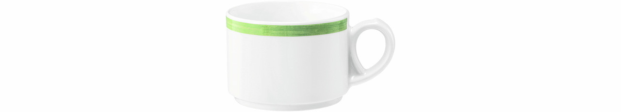 Community, Kaffeetasse ø 77 mm / 0,18 l Pinselband grün
